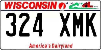 WI license plate 324XMK