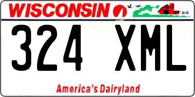 WI license plate 324XML