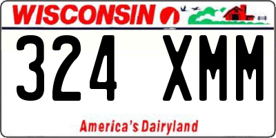 WI license plate 324XMM