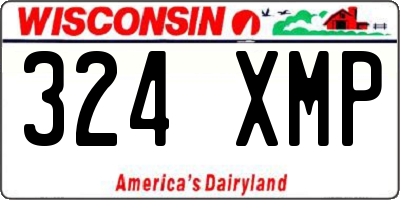 WI license plate 324XMP