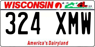 WI license plate 324XMW