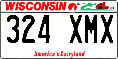WI license plate 324XMX