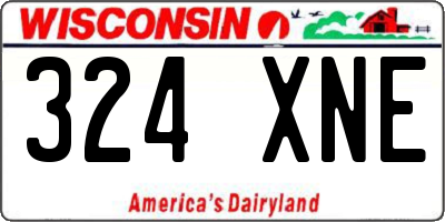 WI license plate 324XNE