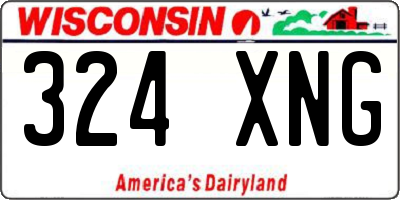 WI license plate 324XNG