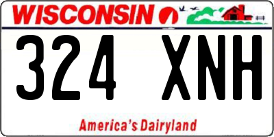 WI license plate 324XNH