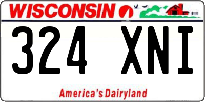 WI license plate 324XNI