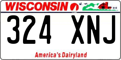WI license plate 324XNJ