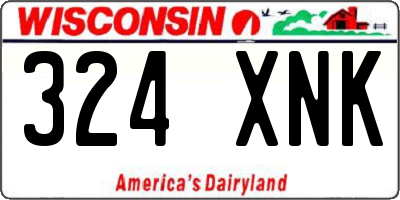 WI license plate 324XNK