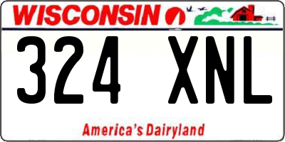 WI license plate 324XNL
