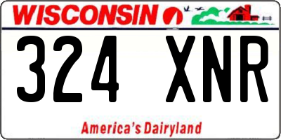 WI license plate 324XNR