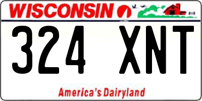 WI license plate 324XNT