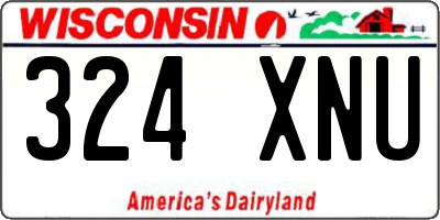 WI license plate 324XNU