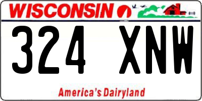 WI license plate 324XNW