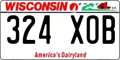 WI license plate 324XOB