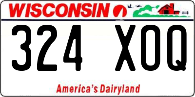 WI license plate 324XOQ