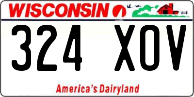 WI license plate 324XOV