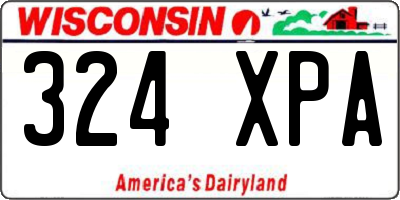 WI license plate 324XPA