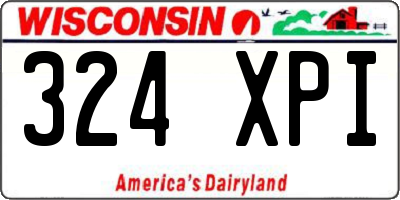 WI license plate 324XPI