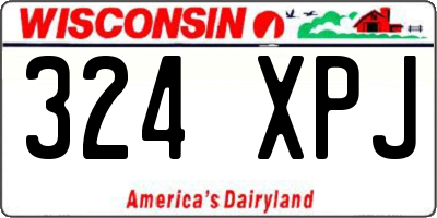 WI license plate 324XPJ
