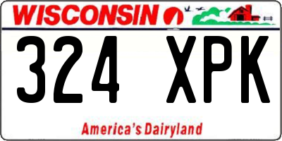 WI license plate 324XPK