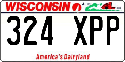 WI license plate 324XPP