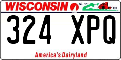 WI license plate 324XPQ