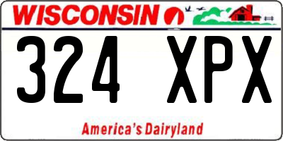WI license plate 324XPX