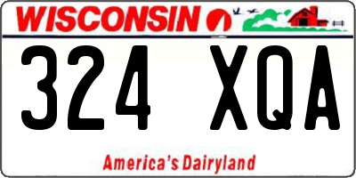 WI license plate 324XQA