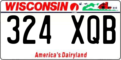 WI license plate 324XQB
