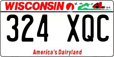 WI license plate 324XQC
