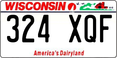 WI license plate 324XQF