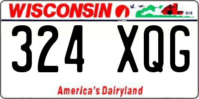 WI license plate 324XQG
