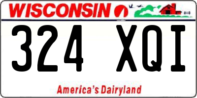 WI license plate 324XQI