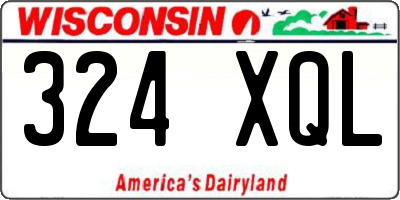 WI license plate 324XQL