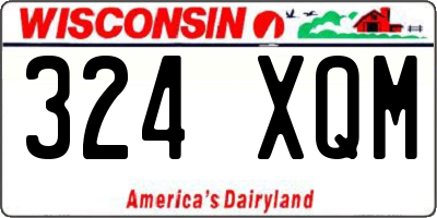 WI license plate 324XQM