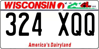 WI license plate 324XQQ