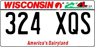 WI license plate 324XQS