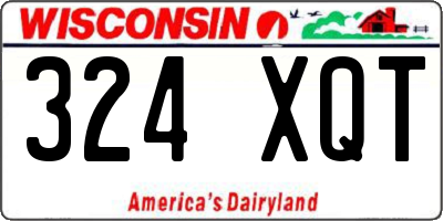 WI license plate 324XQT