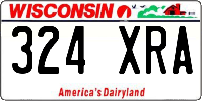 WI license plate 324XRA