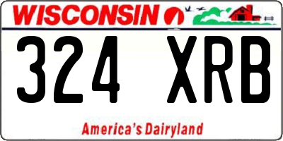 WI license plate 324XRB