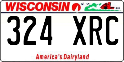 WI license plate 324XRC