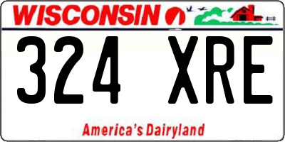 WI license plate 324XRE