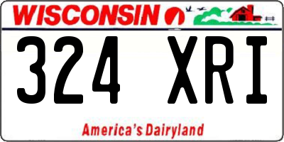 WI license plate 324XRI