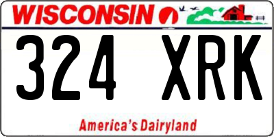 WI license plate 324XRK