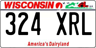 WI license plate 324XRL