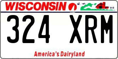 WI license plate 324XRM