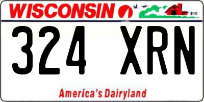 WI license plate 324XRN