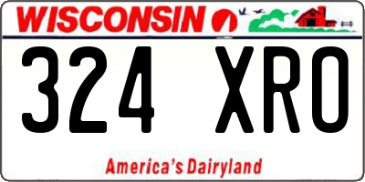 WI license plate 324XRO