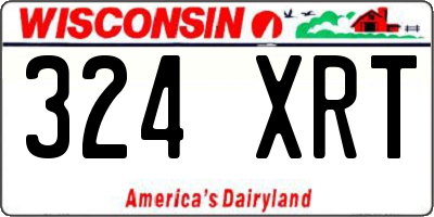 WI license plate 324XRT