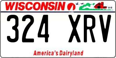 WI license plate 324XRV